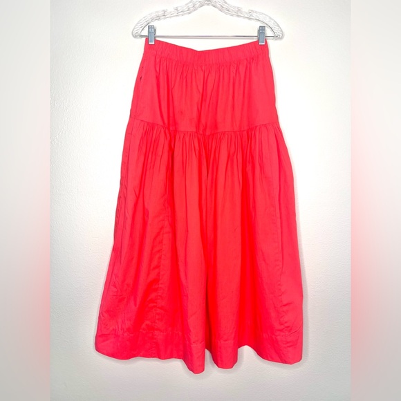 Vintage Abercrombie and Fitch, Y2K, orange red tiered, maxi skirt, cotton S - Picture 1 of 5
